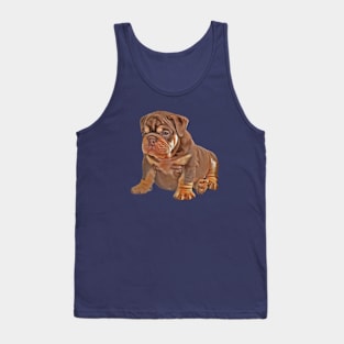 Bulldog Puppy Cute and Chubby Tank Top